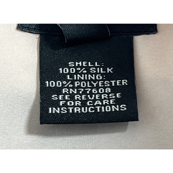 J Peterman Silk Midi Dress 4 Pink Blue Floral Sleeveless V Neck Chiffon Flowy - Picture 13 of 14